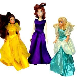 A Trio of Vintage Variety of Princess Dolls~ Cinderella, Anastasia & Belle